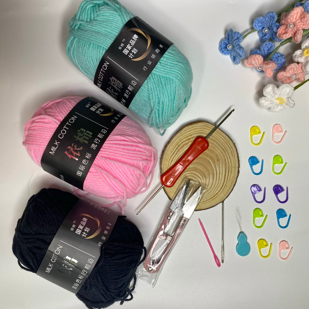 Combo Móc Len Cơ Bản Cho Người Mới Bắt Đầu+ Kèm Video Hướng Dẫn Chi Tiết