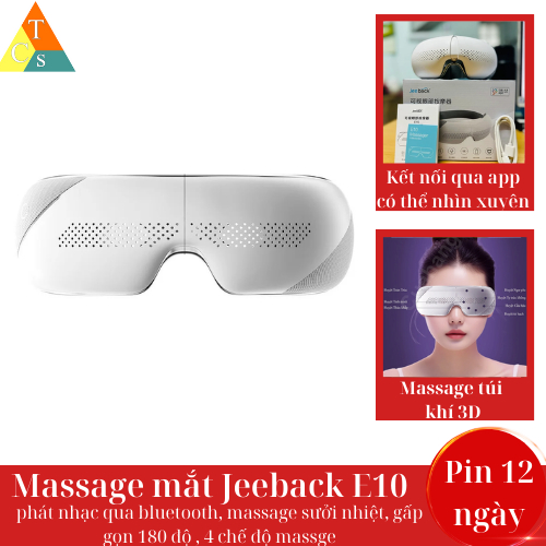 Máy massage mắt XM Jeeback E10 SX322 , Massage Bấm Huyệt đa điểm, kết nối bluetooth