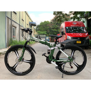 Xe đạp gấp LAUXJACK GẤP GỌN 26 inch 21 tốc độ giảm xóc xe đạp phanh đĩa, xe đạp thể dục,đi học