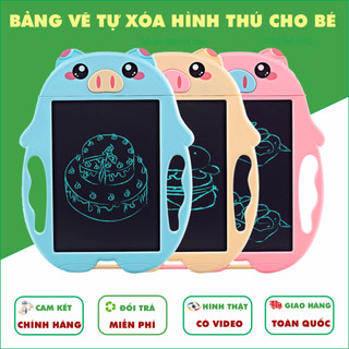 Bảng vẽ tự xóa, bảng viết điện tử thông minh cho bé  Xóa Nhanh Với 1 Nút Bấm‎ -Hình Heo Con