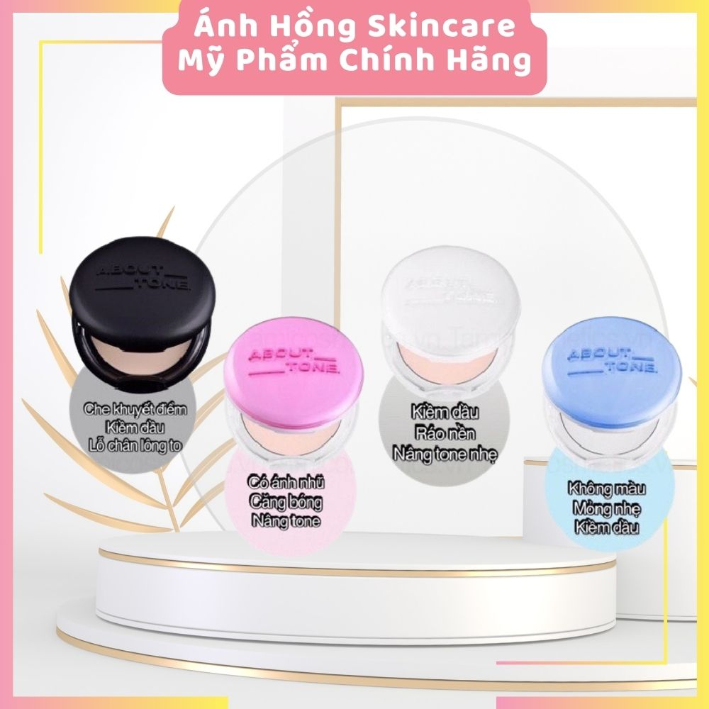 Phấn Phủ Nén Hàn Quốc Eglips About Tone Blur Powder Pact 8g Mẫu Mới [Đen 01- 02- Trắng- Hồng]