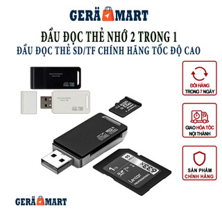 Đầu đọc thẻ nhớ sd - micro sd, tf 2 trong 1 chính hãng - thiết bị đọc thẻ nhớ sd/microsd/tf