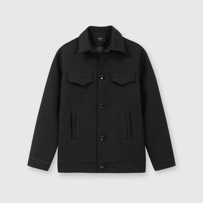 Áo khoác dạ ROWAY chất liệu dạ tweed nhập khẩu cao cấp | Dạ đen full