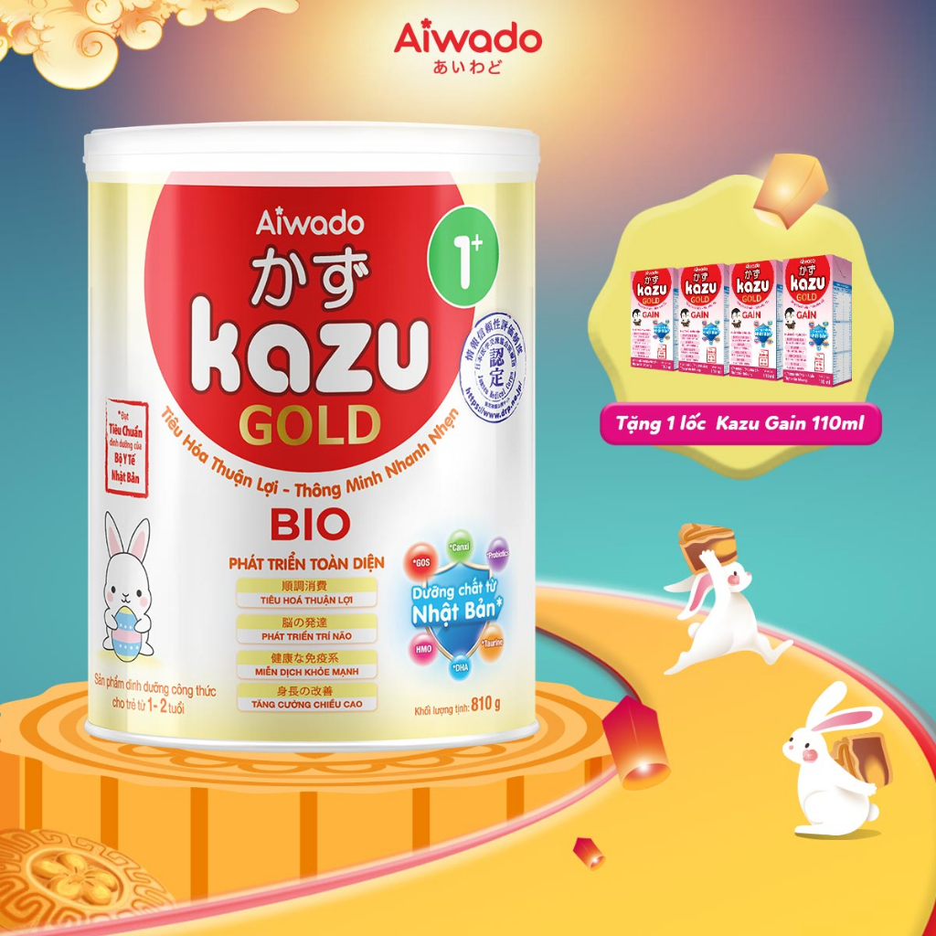 Sữa bột Aiwado KAZU BIO GOLD 1+ 810g