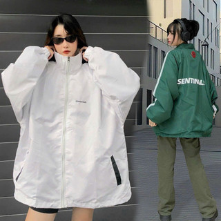 Áo khoác gió Sentinials 2 lớp, áo khoác dù nam nữ cao cấp oversize