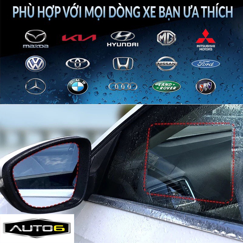 Tấm dán kính chống bám nước gương ô tô KIA SELTOS full size - AUTO6