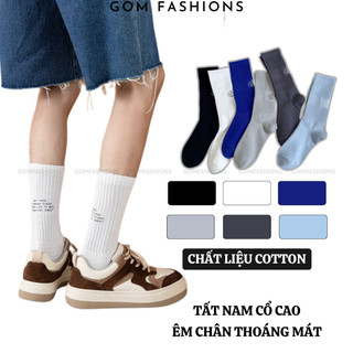 Tất cổ cao nam nữ GOMTAT unisex, chất liệu cotton mềm mại, thoáng mát, phong cách Hàn Quốc  -CAOSUNSET-PO-3017-1DOI