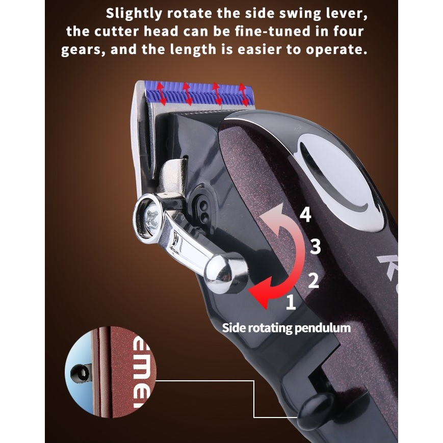 Tông Đơ Cắt Tóc Đa Năng Màn Hình LCD Kemei Km 233