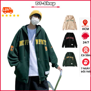 Áo khoác hoodie khóa kéo nam nữ đẹp form rộng in chữ MOVE họa tiết Thu Đông - dt_shop