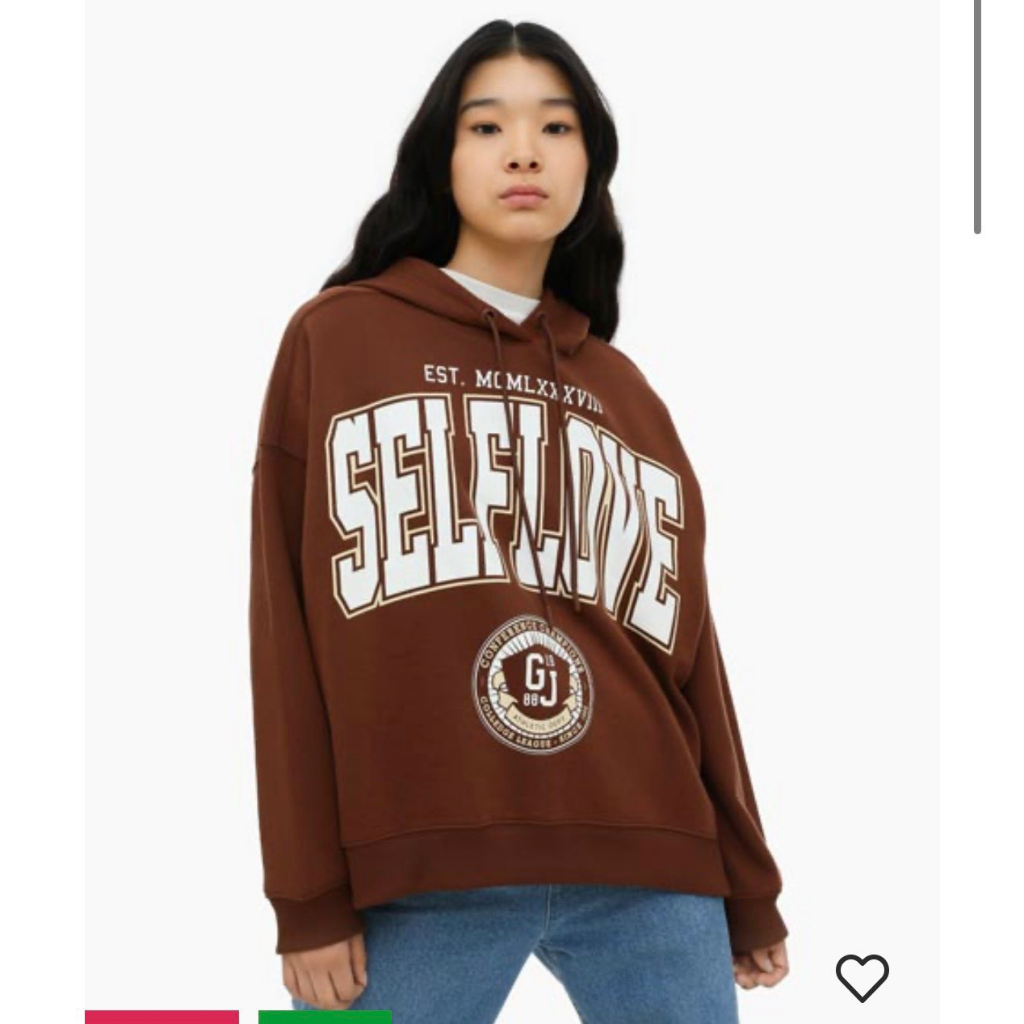 Áo thu đông nỉ Hoodie Phối Chữ Ngực