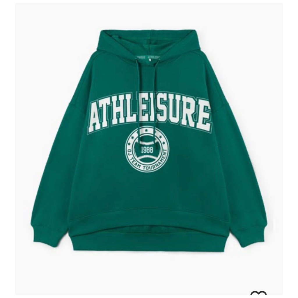 Áo thu đông nỉ Hoodie Phối Chữ Ngực