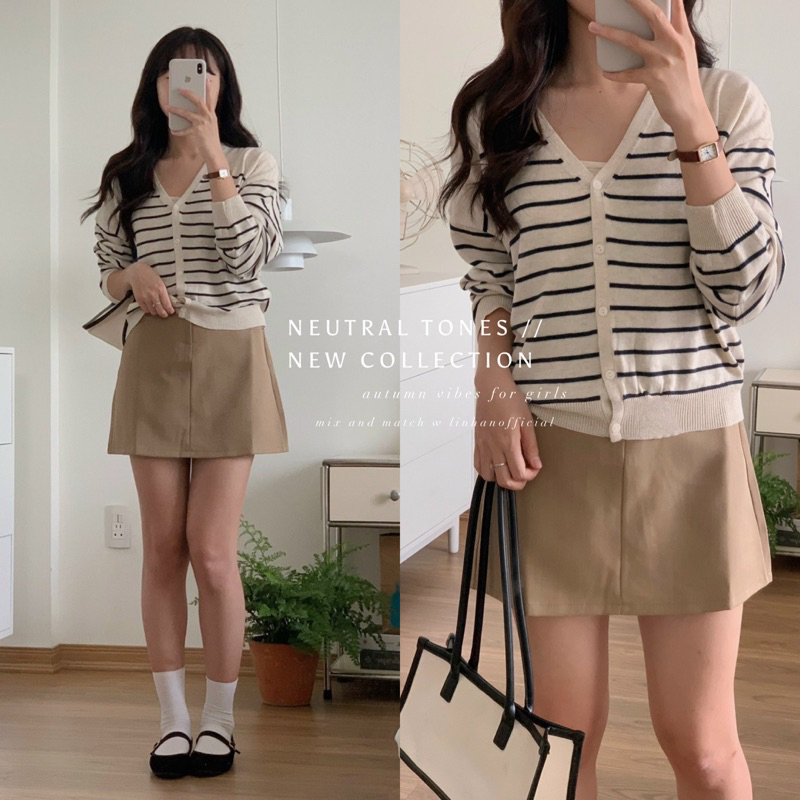 Chân váy suông chữ A kèm đai 6658 🇰🇷