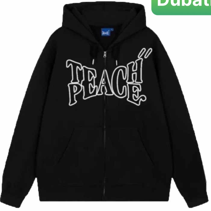 ÁO HOODIE ZIP TPEACHE, ÁO KHOÁC NỈ HOODIE ZIP MŨ TRÙM FORM RỘNG UNISEX PHONG CÁCH HOT CHO MỌI CÔ GÁI - DUBATI FASHION