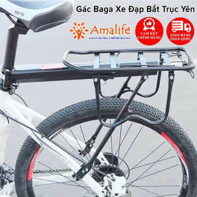Gác Baga Xe Đạp Bắt Trục Yên Gắn Phía Sau Xe Đạp Leo Núi, Địa Hình Bằng Khung Thép Cứng Chắc Chắn Chính Hãng Amalife