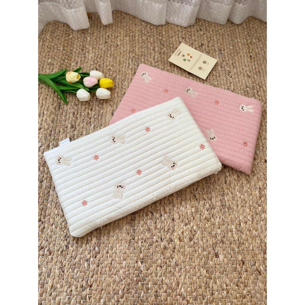 GỐI CAO SU NON Cho Bé Monona Siêu Êm Ái Có Kết Cấu Lỗ Thoáng Khí cho bé 3M+ KT 25 x 45cm