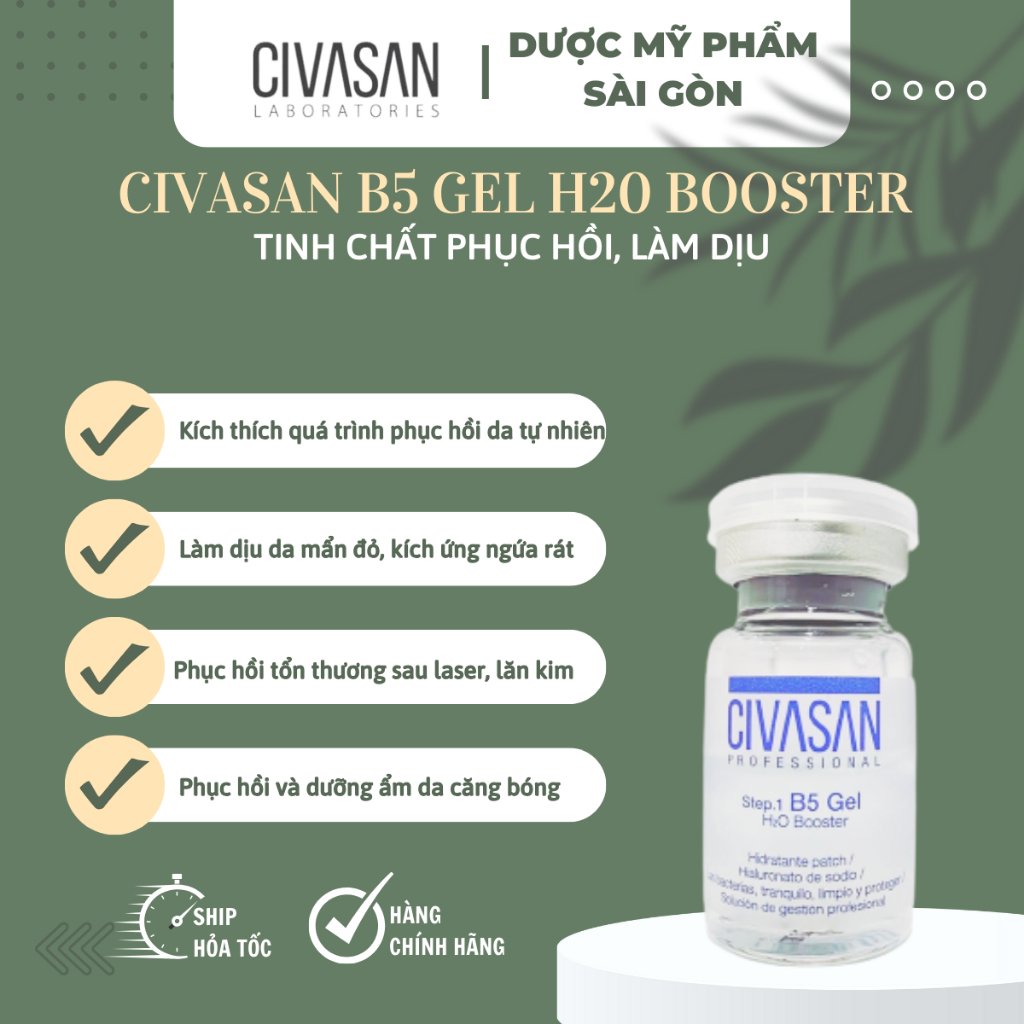 (tách lẻ) Tinh chất B5 Civasan phục hồi da 5ml