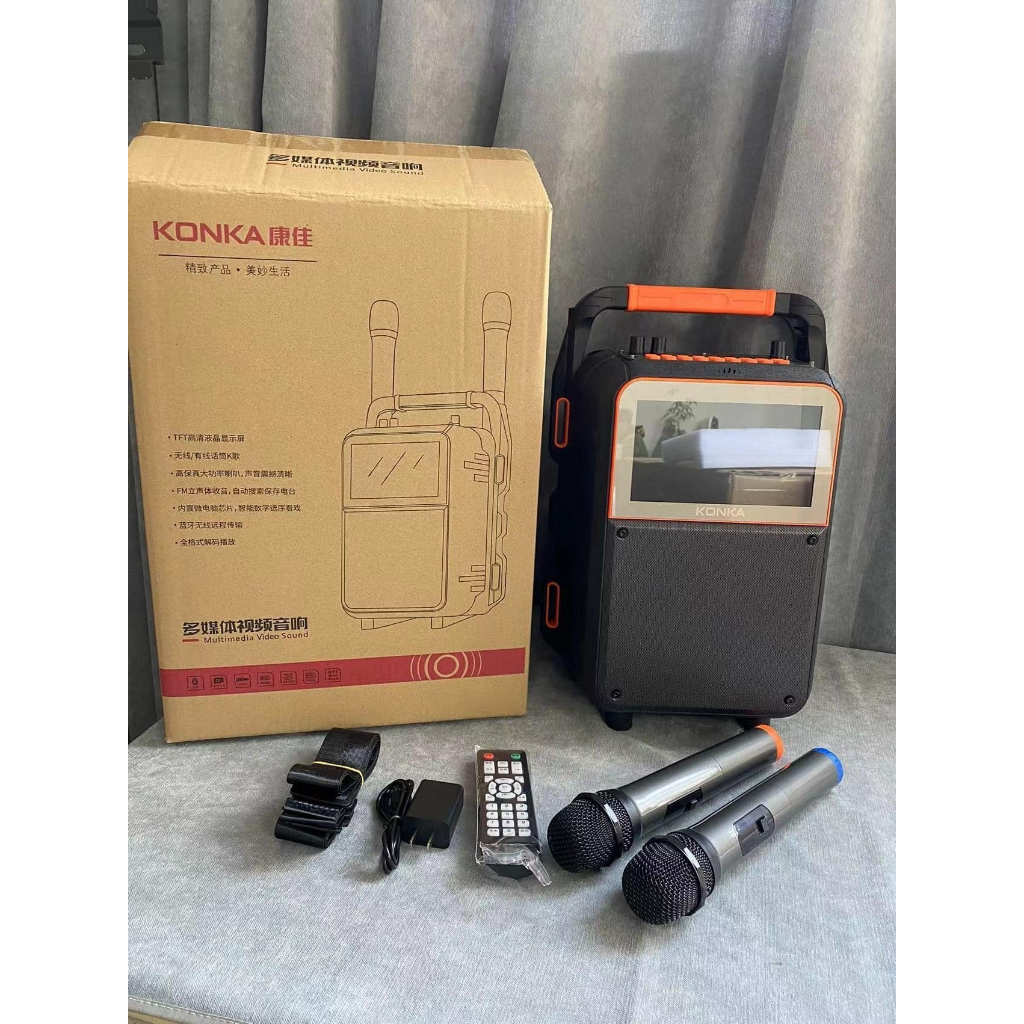 Loa Karaoke xách tay hãng KONKA C181s + Kèm 2 MIC hát