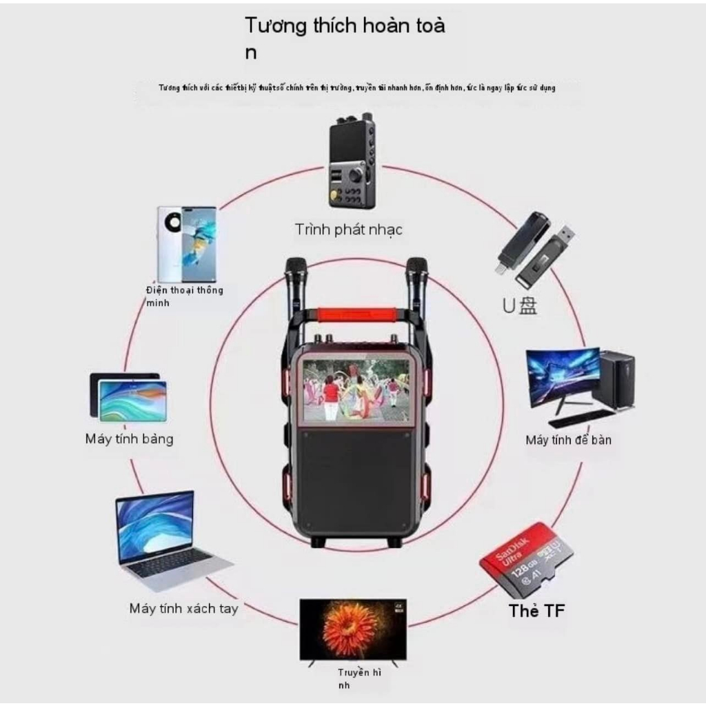 Loa Karaoke xách tay hãng KONKA C181s + Kèm 2 MIC hát