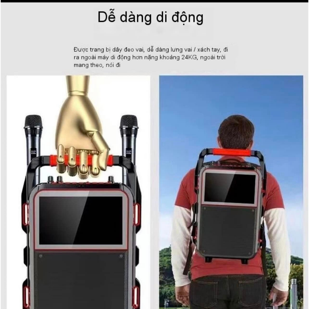 Loa Karaoke xách tay hãng KONKA C181s + Kèm 2 MIC hát