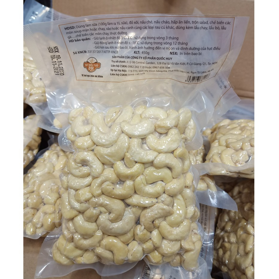 Hạt điều tươi nguyên hạt 3H sz King 450gr (CHỈ GIAO KHU VỰC HÀ NỘI)