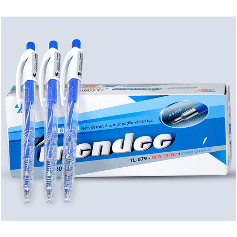 Bút Bi Thiên Long TL 079 đầu bi 0.5mm đầu viết êm mực ra đều