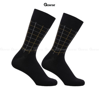 Tất giày tây nam cổ cao GOMTAT họa tiết sọc caro chất liệu cotton cao cấp hút ẩm thoáng khí  -GOM-TAYCARO-1DOI