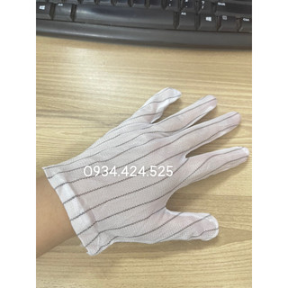 Găng tay phòng sạch ngắn chống tĩnh điện màu trắng bảo vệ tay