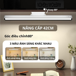 Đèn học bảo vệ mắt chỉnh linh hoạt tích điện, đèn Led dán tường tích điện đa năng điều chỉnh xoay 80 độ