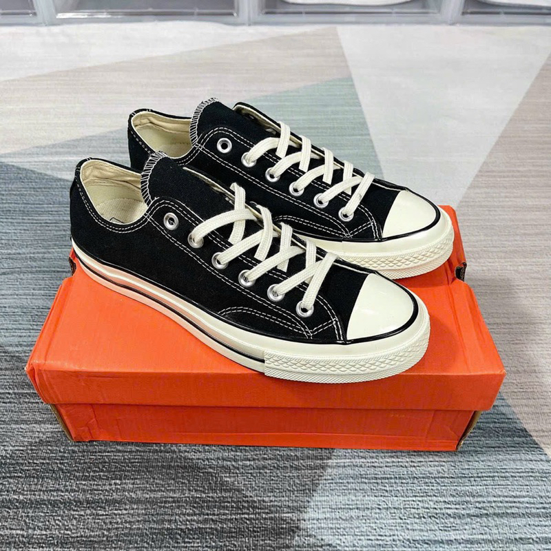 Giày Con.verse 70s Chuck thấp đen bản Cao Cấp