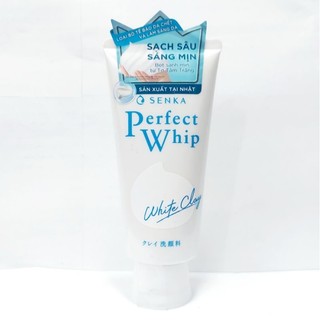 Sữa rửa mặt đất sét trắng Senka Perfect White Clay Sạch sâu sáng mịn 120g