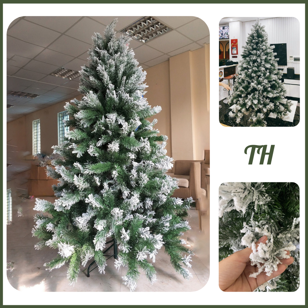 Cây Thông Noel A4 Phủ Tuyết 1m2, 1m5, 2m, 2m4 Cây Thông Trang Trí Noel Giáng Sinh Hàng Việt Nam Siêu Xịn