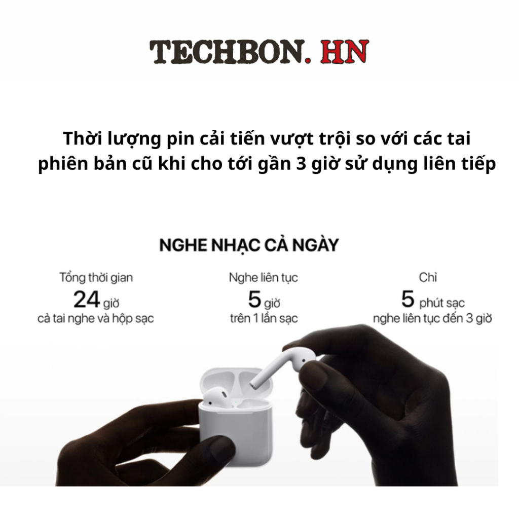 Tai nghe Bluetooth Không Dây AlP2 Pin 6h Full Chức Năng Dùng Cho Mọi Điện Thoại, Chính Hãng Bảo hành 12 Tháng TECHZONE