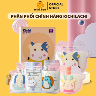 Túi trữ sữa Kichilachi 120 ml hình con bò cảm biến nhiệt độ