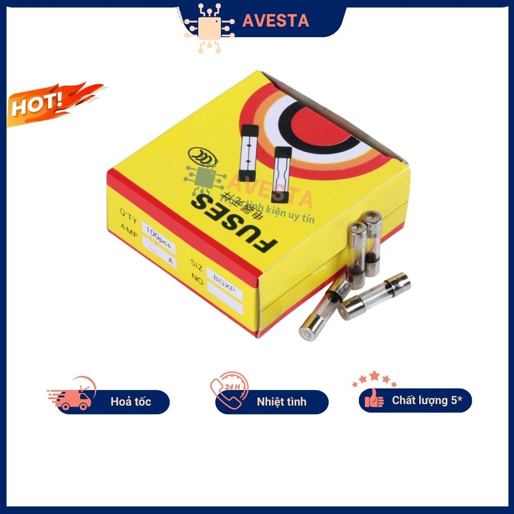 Cầu chì ống thủy tinh 1A/2A/3A/4A/5A/6A/7A/8A/10A/15A/20A/25A/30A 6x30mm Avesta