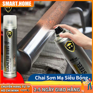 Sơn bạc mạ crom sơn xịt mạ chrome sáng bóng 350ml - chai sơn mạ siêu bóng-sơn xe-sơn xịt
