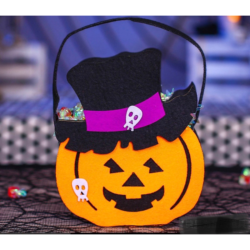 Túi vải Halloween dùng đựng kẹo..