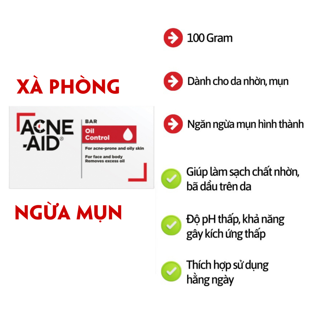 ACNE AID LIQUID CLEANSER [Chai 100ml] Sữa Rửa Mặt Giúp Làm Sạch Và Ngừa Mụn