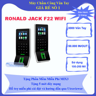 Máy chấm công vân tay ronald jack f22 wifi mẫu mới nhỏ gọn