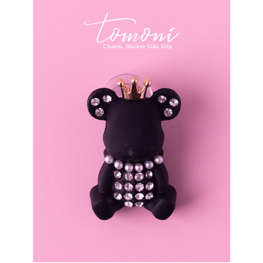 Charm Đính Đá, Jibbitz, Sticker Mặt Đá Kim Loại Trang Trí Giày Dép Sang Trọng MĐ5