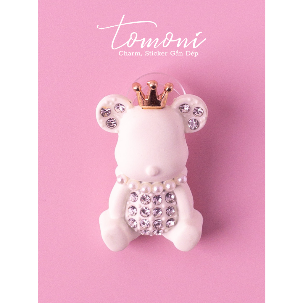 Charm Đính Đá, Jibbitz, Sticker Mặt Đá Kim Loại Trang Trí Giày Dép Sang Trọng MĐ5