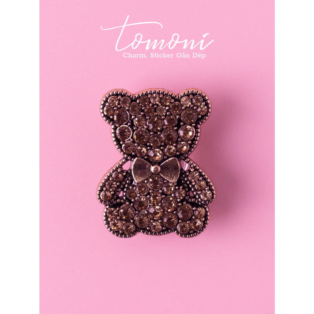 Charm Đính Đá, Jibbitz, Sticker Mặt Đá Kim Loại Trang Trí Giày Dép Sang Trọng MĐ5
