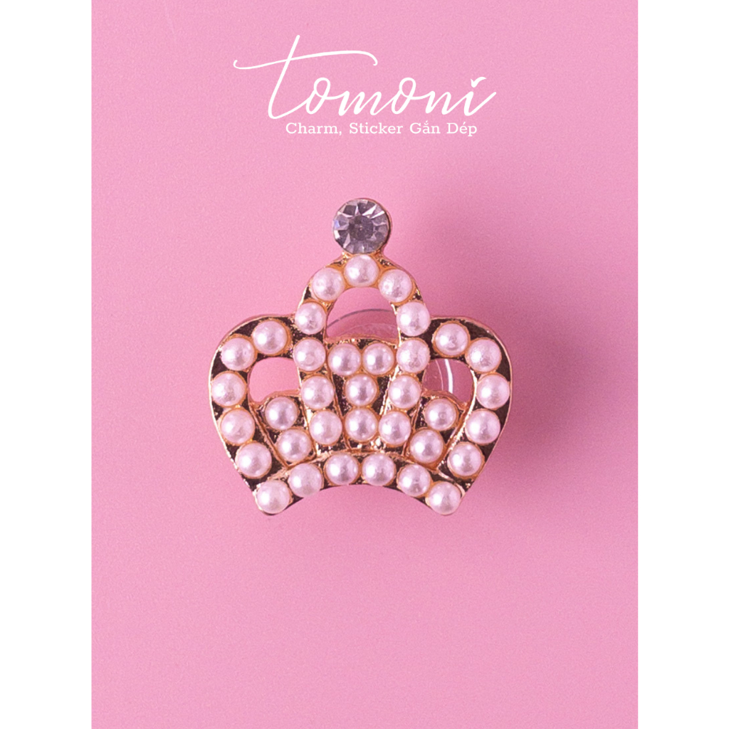 Charm Đính Đá, Jibbitz, Sticker Mặt Đá Kim Loại Trang Trí Giày Dép Sang Trọng MĐ5