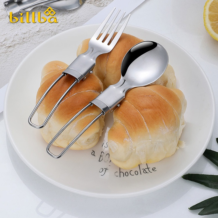 Bộ thìa dĩa đũa gấp gọn dành cho đi dã ngoại cắm trại ngoài trời hay đi phượt BB4274  - Billba outdoors