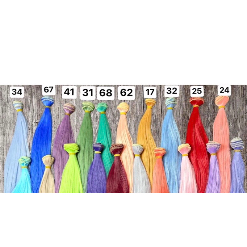 TCB- Tép tóc giả may tóc cho búp bê tóc dài 15cm