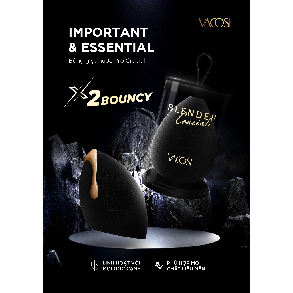 Bông mút tán kem nền PRO Vacosi PH01 / PH02 mút trang điểm BP06 / BP31/ PH05 / PH03 / PH04