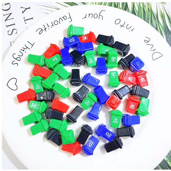 Mô hình thùng rác công cộng trang trí tiểu cảnh, nhà búp bê, DIY
