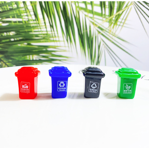 Mô hình thùng rác công cộng trang trí tiểu cảnh, nhà búp bê, DIY