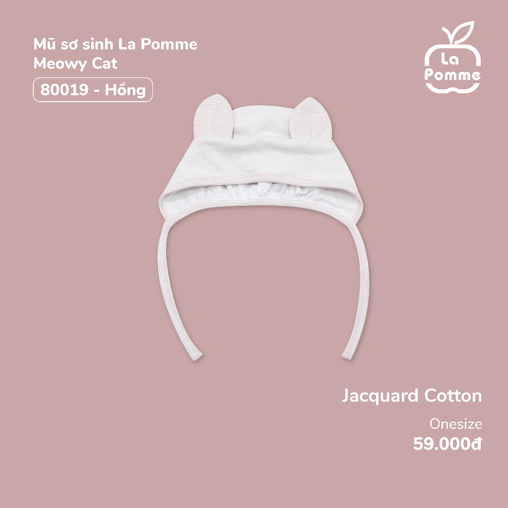 La Pomme Set sơ sinh mèo hồng  AW2023