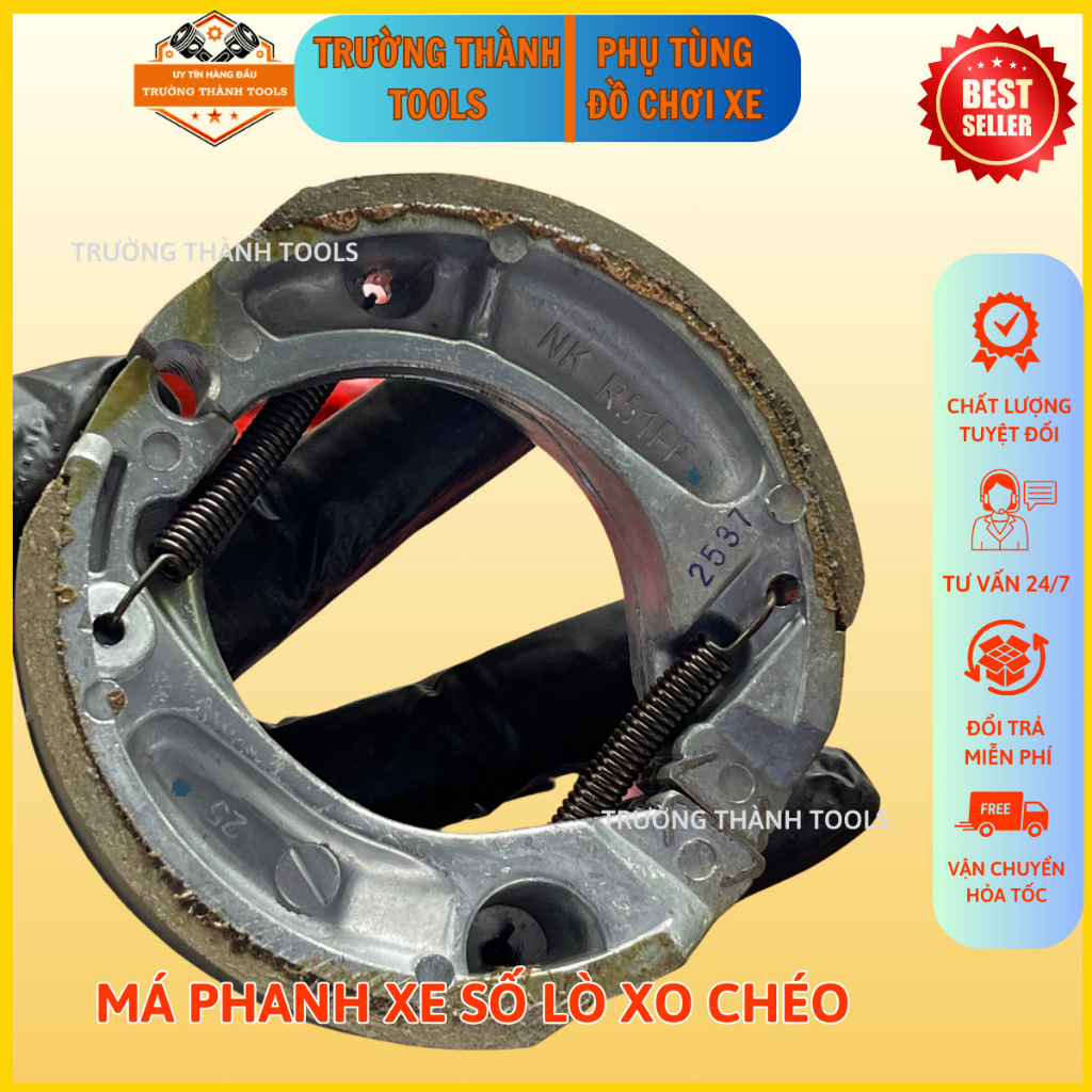 Má phanh xe số,bố thắng sau xe số kèm lò xo ngắn và dài - TRƯỜNG THÀNH TOOLS