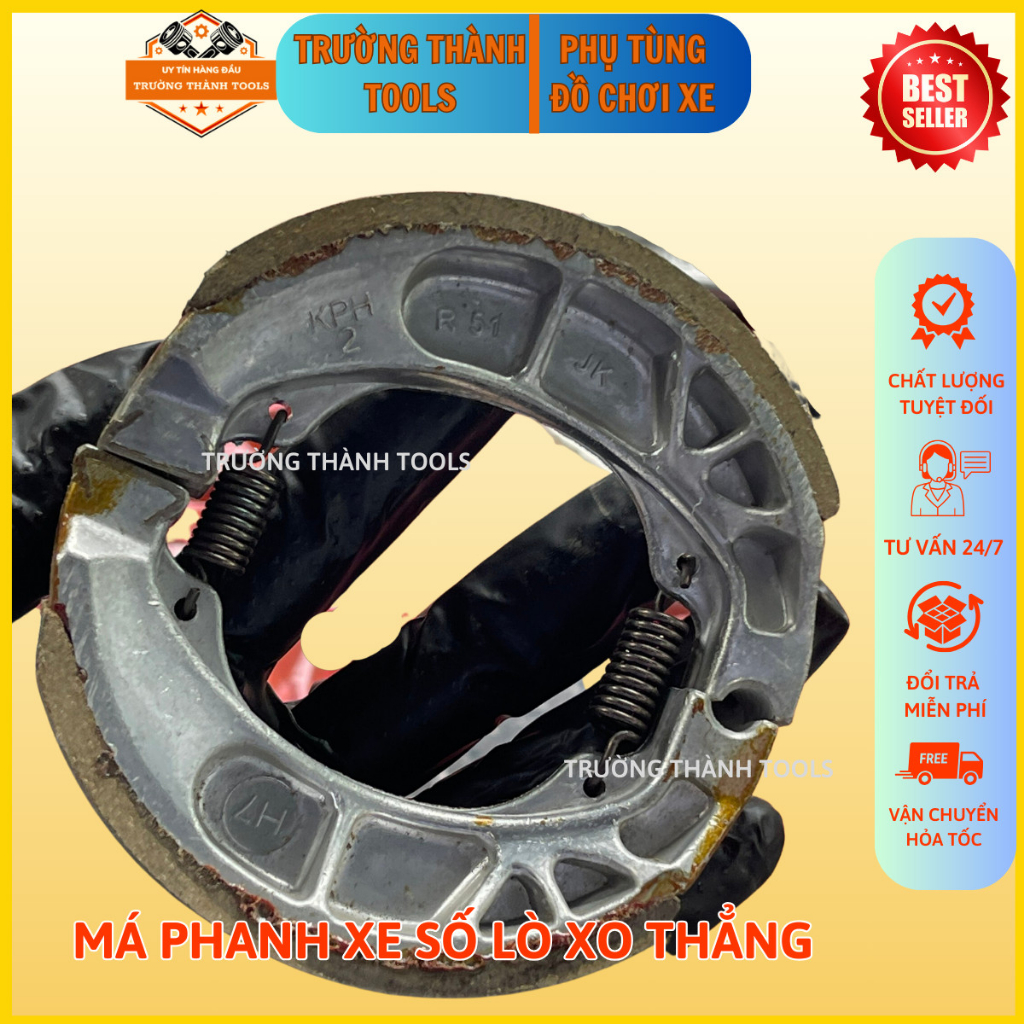 Má phanh xe số,bố thắng sau xe số kèm lò xo ngắn và dài - TRƯỜNG THÀNH TOOLS